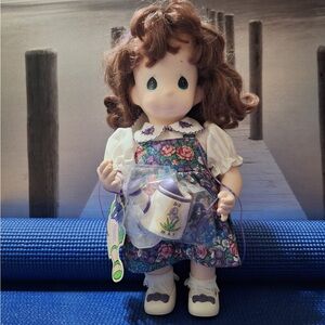 Floral Dress Doll with Brown Hair precious moments may